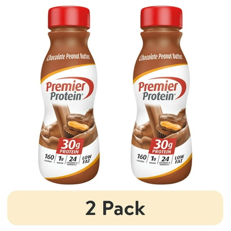 (2 pack) Premier Protein Shake, Chocolate Peanut Butter, 30g Protein, 11.5 fl oz, 1 Ct