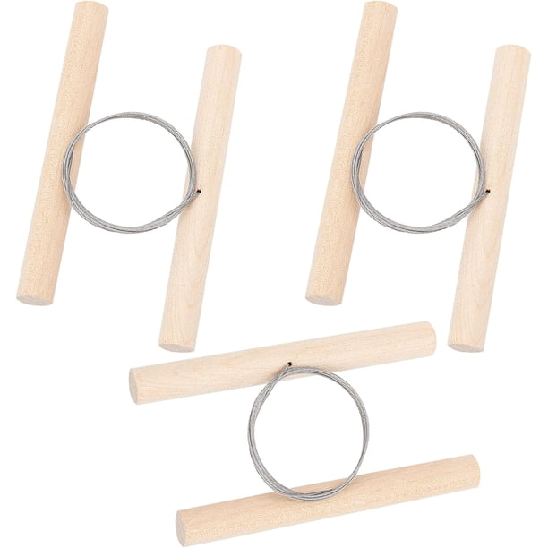 3 cortadores de arcilla, alambre de acero, herramienta para cortar arcilla, mangos de madera, queso, plastilina, masa, barro, herramientas para cortar cerámica.