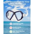 thumbnail image 3 of Reef Tourer Adult X-Plore 2-Window Snorkeling Mask, Cobalt Blue, 3 of 5