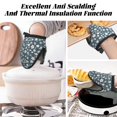 thumbnail image 7 of Disketp Blue Flower Non-Slip Mini Oven Mitt Set, Short Oven Mitts for Baking Grilling Barbecue Microwave, 5.9"x5.9"in, 7 of 7