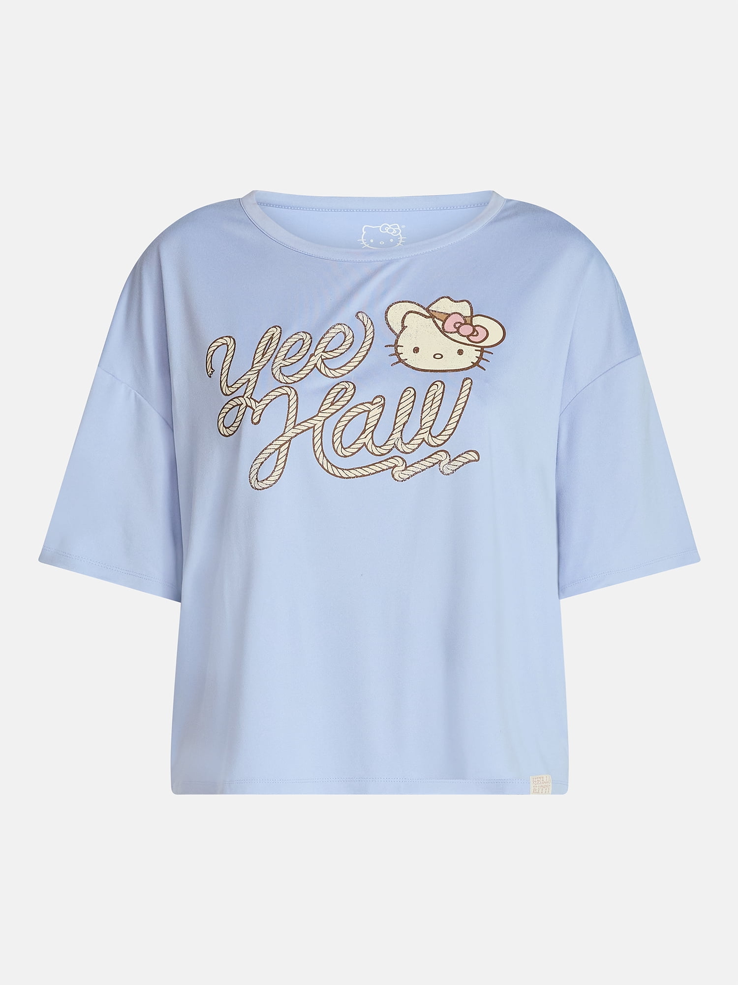 Hello Kitty Women's and Women’s Plus Western Graphic Sleep Tee with Short Sleeves, Sizes XS-3X