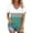 Green, variant on gakvbuo Plus Size Summer Tops For Women Tops Dressy Casual Tunic Tops To Wear With Leggings Women's Patchwork Short Sleeve Tops V Neck Casual Packets Shirts Loose Blouse