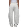 thumbnail image 5 of Barrel Sweatpants Women Y2K Baggy Wide Leg Sweatpants with Pockets high waisted pants for women Soft Womens Fall Fashion, 5 of 7