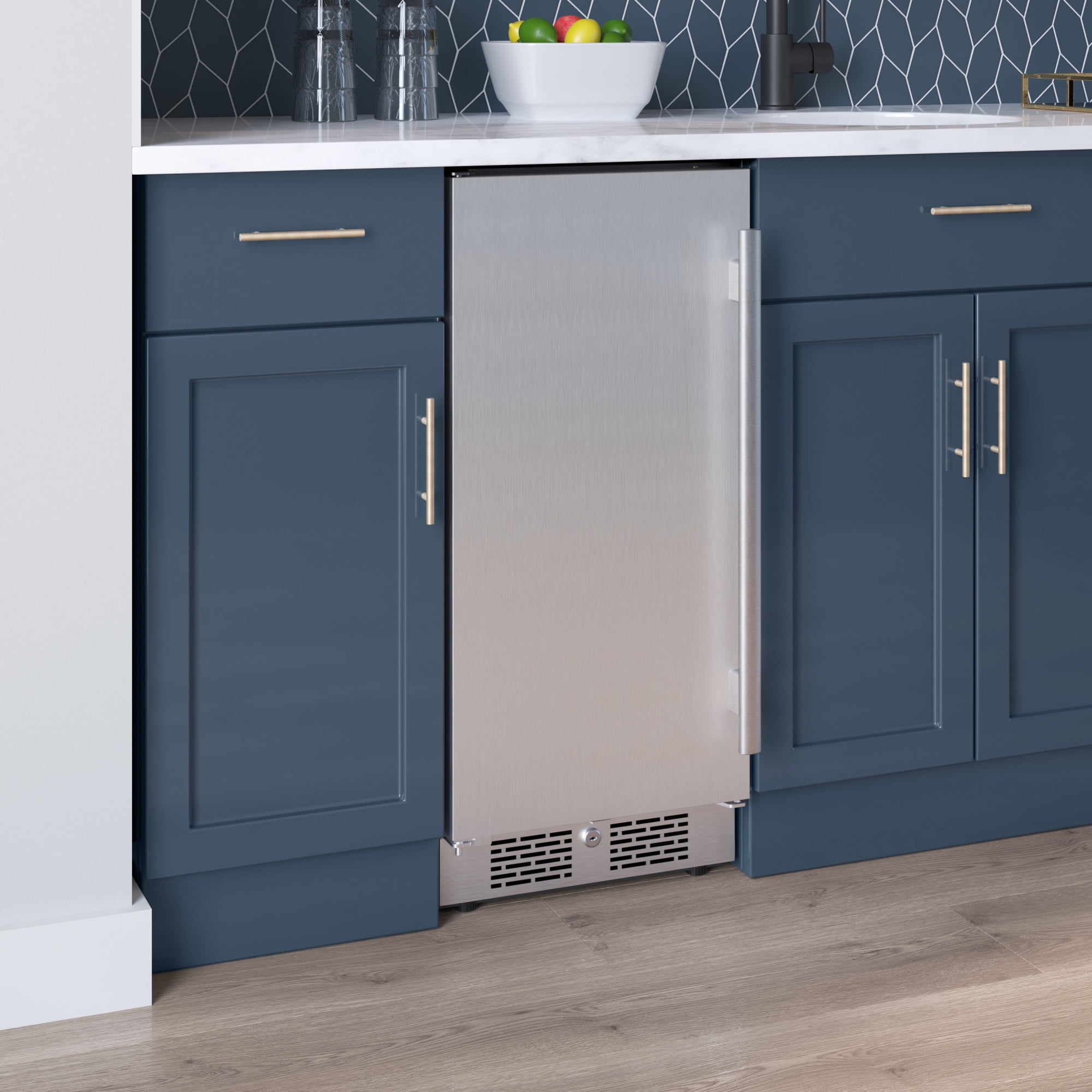 Avallon Afr152lh 15" Wide 3.3 Cu. Ft. Compact Refrigerator - Stainless Steel