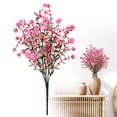 thumbnail image 2 of Fake Greenery Boxwood Plant Outdoor Artificial Flowers Fake Boxwood Plastic Plants Greenery Shrubs UV Resistant for Summer Indoor Outdoor Garden Patio Home Table Vase Decor, 1Pc(Pink1,14x5"), 2 of 9