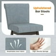thumbnail image 2 of Yardi Yarda 27 Inch Counter Height Bar Chairs Set of 2, 360° Swivel Bar Chair, Patio Bar Furniture with Rubber Wood Legs, Gray, 2 of 11