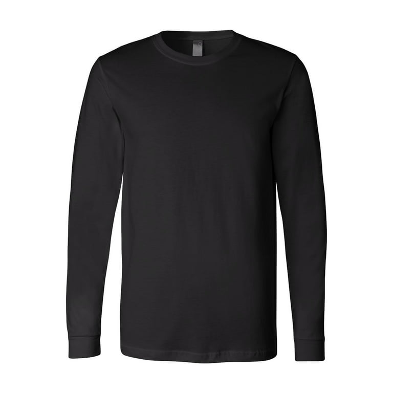 regiment brug Torrent Bella + Canvas - Unisex Long Sleeve Shirt - Men Jersey Tee Black Tops -  Basic Plain Daily Comfortable Women T-Shirt - Walmart.com