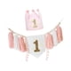 thumbnail image 1 of Decoraciones para fiesta de primer cumpleaños, pancarta de silla alta y sombrero de corona, fiesta temática Estilo A, 1 of 9