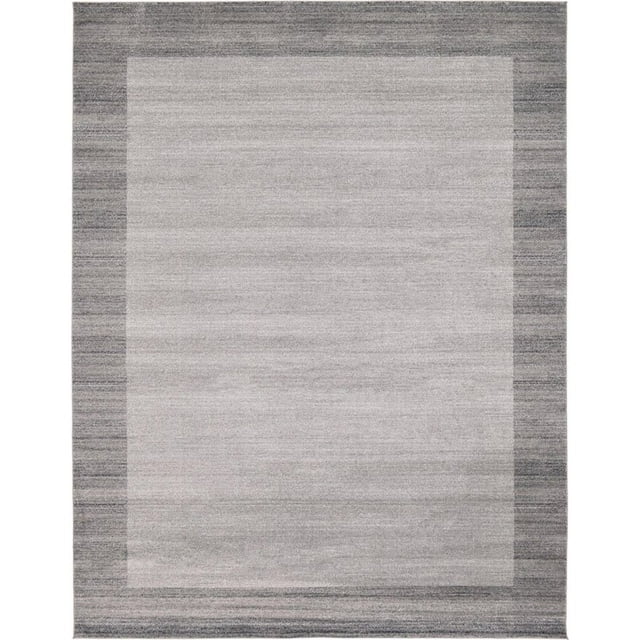 Unique Loom Del Mar Tonal Design Area Rug 10' x 13' Rectangle Light Gray/Beige