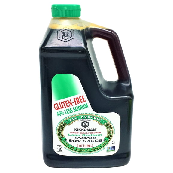 Kikkoman Gluten Free Traditionally Brewed Tamari Soy Sauce-40% Less Sodium 1.89L