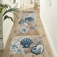 thumbnail image 5 of Summer Nautical Kitchen Rugs Set 2 Piece,Ocean Theme Seashell Decorative Rugs for Kitchen, Tropical Beach Low-Profile Floor Mats Decorations for Home Kitchen (17"x48"+17"x30"), 5 of 6