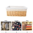 thumbnail image 3 of Multipurpose Wicker Storage Basket with Removable Washable Liner for Bedroom Bathroom Office, 3 of 7