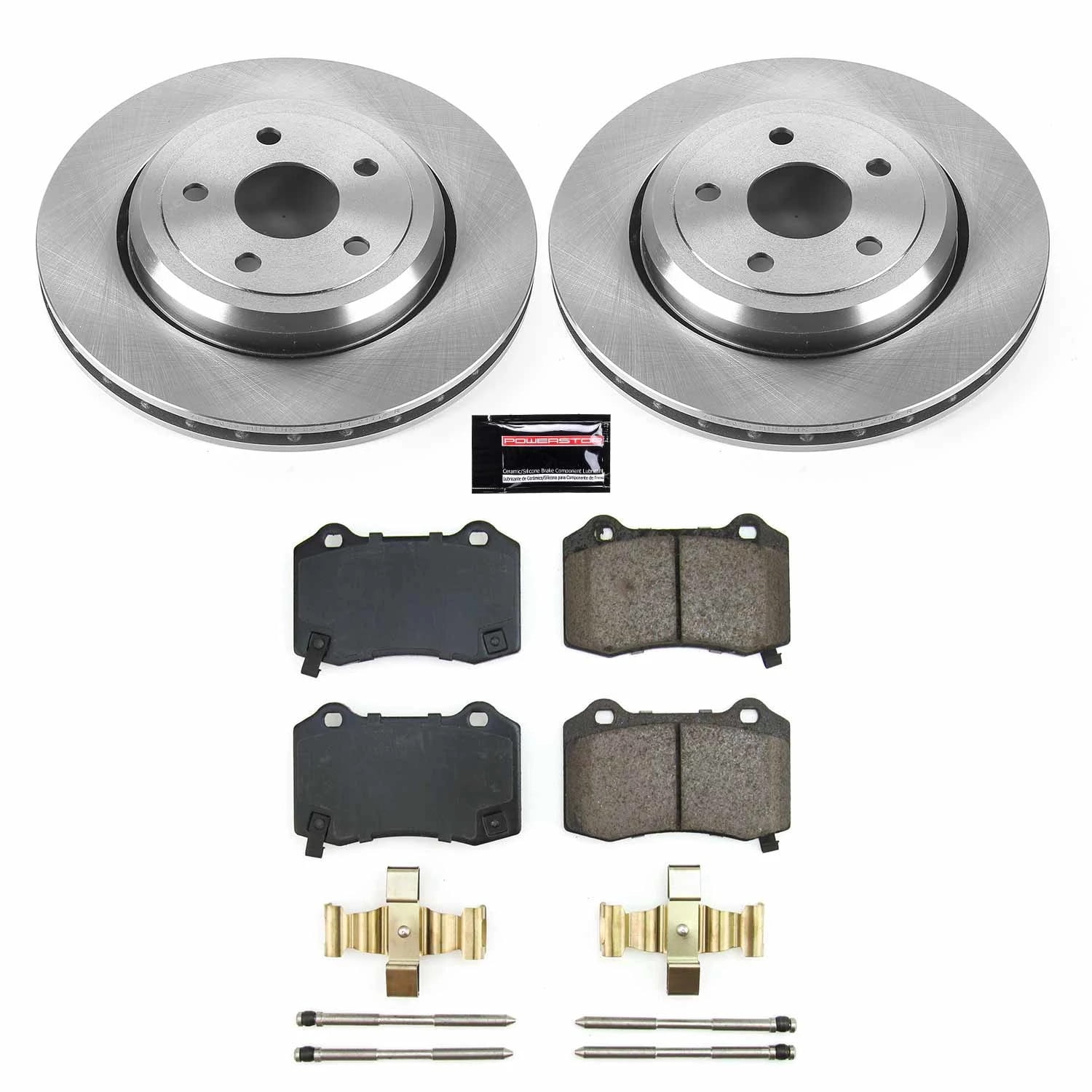 PowerStop Rear Stock Replacement Brake Pad and Rotor Kit Fits: DODGE JEEP Select Models KOE8758