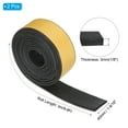 thumbnail image 2 of Uxcell 2 Roll Total 19.6Ft 1-9/16"W x 1/8"T EPDM Weather Stripping Door Seal , Black, 2 of 5