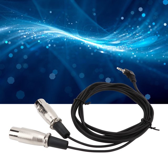 Línea De Audio De 3,5 Mm, Baja Pérdida De Señal Material Plástico Cable XLR Dual Blindaje Interferencia Resistencia Alcalina Para Cámaras