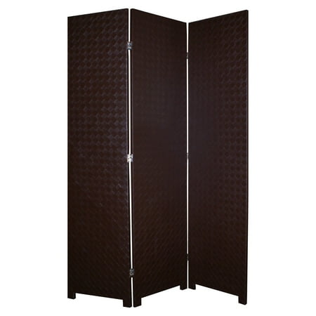 - Screen Gems Criss Cross Faux Leather Room Divider - 52W x 71H in.