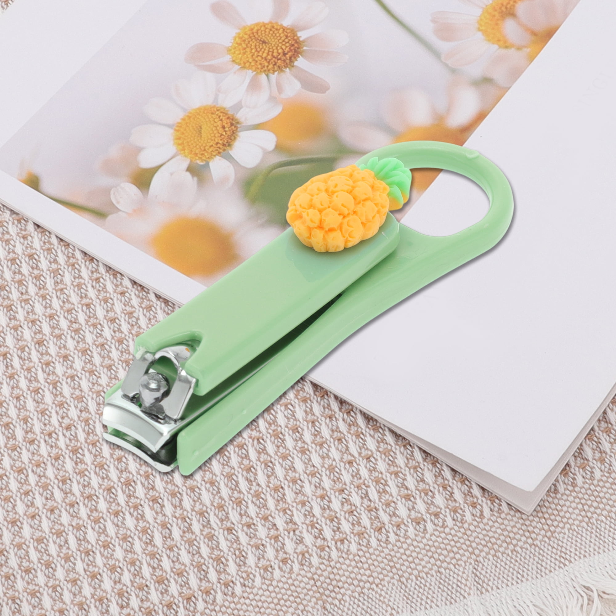 Unique Bargains Cartoon Pineapple Nail Clipper Green 1 Pc
