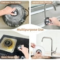 thumbnail image 5 of 3 Pack Stainless Steel Wool Scrubber Detachable Metal Scrubber Wool Pads Dish Scrubber with Handle Rust-Resistant Scrubbing Scouring Brush Cleaning Brush for Iron Pots,Stoves,Wash Sink,Topboutique, 5 of 6