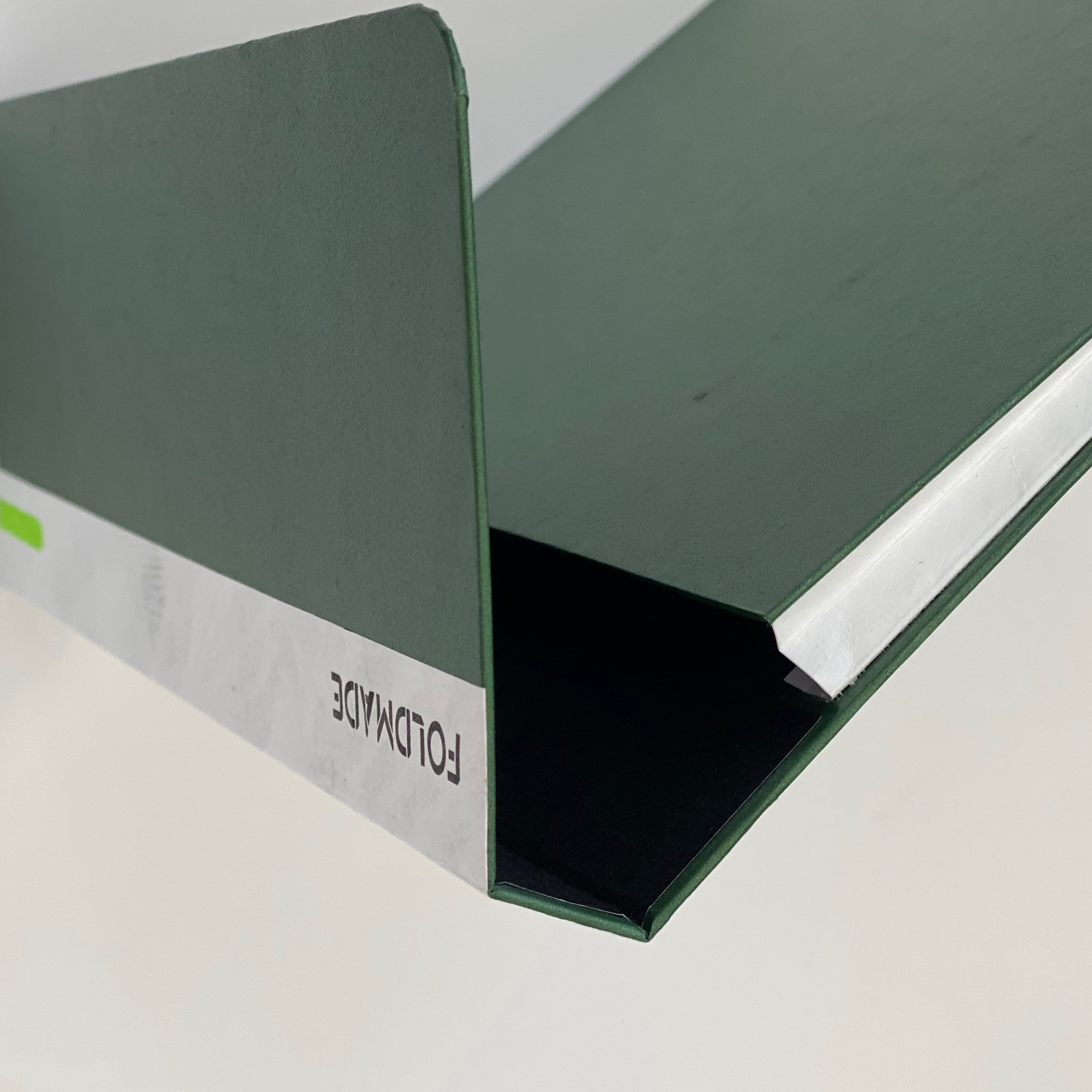 Foldmade Paperboard Tablet Sleeve, Magnetic Closure, Green