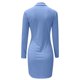 thumbnail image 5 of Nuevo vestido de manga larga con cremallera en la solapa y cintura alta - Conjunto con falda corta, tejido elástico suave, diseño elegante para citas, fiestas y ropa informal, 5 of 5