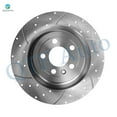 thumbnail image 3 of Set of 4 Front 352mm-Rear 345mm Drilled Slotted Brake Rotors For 2013-2019 Ford Explorer, 3 of 5