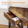 thumbnail image 4 of ODK Bureau d'Angle Moderne Triangle avec Grand Tiroir, Brun Rustique, 4 of 9