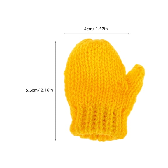 PTOOTP 8 Pieces Small Woven Doll Gloves in Assorted Colors for Crafting, Decorations, and Projects