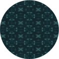 thumbnail image 1 of Ahgly Company Machine Washable Indoor Round Transitional Night Black Area Rugs, 4' Round, 1 of 7