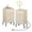 Beige, variant on Modern Minimalist Nightstand Set of 2 with Built-In Outlets, Reed Pattern Design