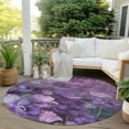 thumbnail image 6 of Addison Rugs Chantille Indoor/Outdoor Transitional Floral Purple Washable Round Rug, 8' x 8', 6 of 6