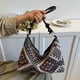 thumbnail image 5 of Bolso bandolera de moda Bolso bandolera estilo bohemio suave para mujer (Geometr negro, 5 of 9