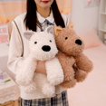 thumbnail image 2 of Adorable Fluffy Hair Brown Dog Plushie Cute White Doggie Plush Toy Stuffed Cartoon Lifelike Animals Baby Appease Sleep Doll Kidsbrown30cm Deng Xun unisex, 2 of 2