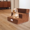 thumbnail image 2 of Durable Dog Stairs Ladder Non-slip Toys Design Removable Zipper Cover Dark Brown, 2 of 8