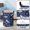 thumbnail image 4 of 45L Cesto Ropa Sucia Niños Infantil de Planeta Espacial Cestas Lavanderia Impermeable con Cierre Cordón Cestos Almacenaje Plegable con Asa para Dormitorios, 36 * 45 cm, 4 of 7