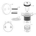 thumbnail image 4 of 1SET Tub Drain Tip Toe Bathtub Trim Set Conversion Kit 2hole Overflow Faceplate, 4 of 10