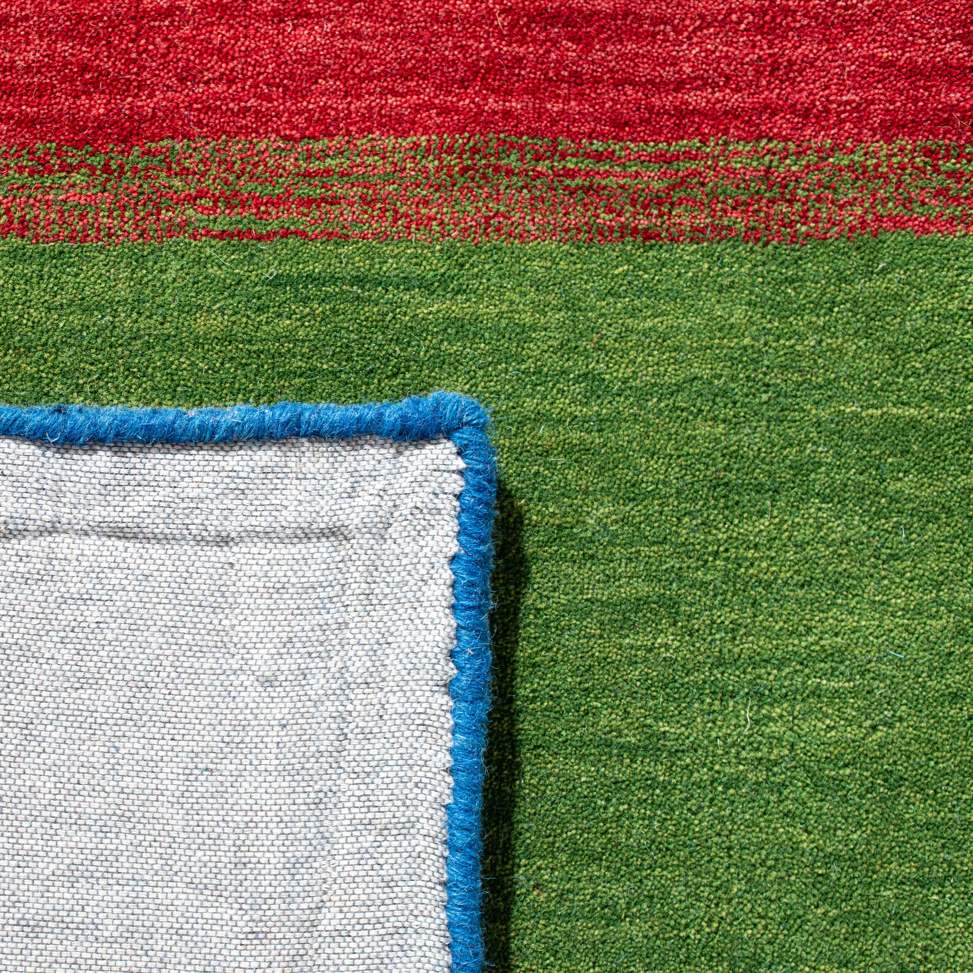 SAFAVIEH Himalaya Clarette Striped Wool Runner Rug, Blue, 2'3" x 8'