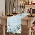 thumbnail image 2 of Blue Coastal Table Runner 108 Inches Long,Beach Nautical Anchor Starfish Botanical Cotton Linen Table Runners Dresser Scarves,Decorative Tabletop Scarf Furniture Cover for Home Dinner Party 13"x108", 2 of 8