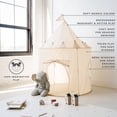 thumbnail image 3 of 3 Sprouts Kids Play Tent Playhouse Castle with Recycled Fabric for Indoor and Outdoor Games in Beige, 3 of 8