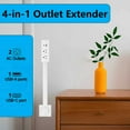 thumbnail image 4 of YUJING SUPERLIFE 2 pack Outlet Extender with 2 AC Sockets, USB-A and USB-C, 180° Rotatable Power Plug Expander for Hard-to-Reach Wall Outlets (22-34 Inch), 4 of 6