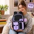 thumbnail image 4 of Black Backpack School Backpacks for Them Teens Cute Bow Middle High School Bookbag Large Capacity Lightweight Waterproof Daypack for Students, 4 of 7