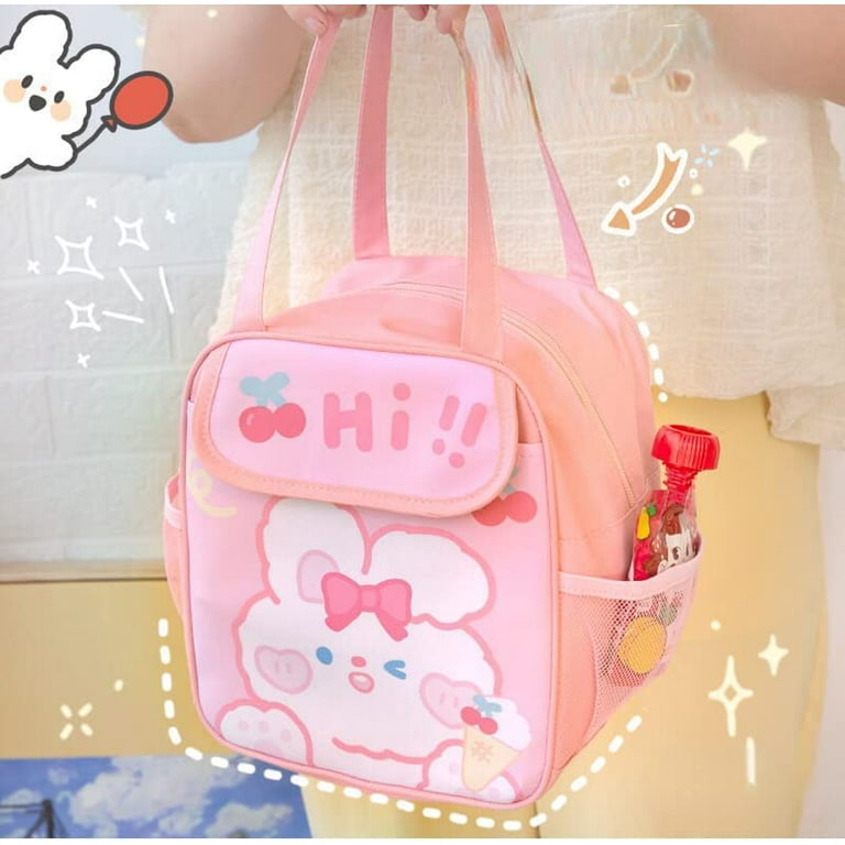 Kawaii Lunch Bag For Girls Lunch Box Insulated Cute Lunch Bags For Women  Insulated Lunch Box For Kids (blue-dog)