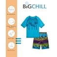 thumbnail image 5 of Big Chill Boys Swim Set - UPF50+ Short Sleeve Rash Guard Swim Shirt and Swim Trunks 2 Piece Set, 5 of 7