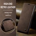 thumbnail image 3 of Mantto Case For Samsung A13 5G, RFID Blocking Cash Wallet Pocket With Card Slot High Qulity PU Leather Retro Cover Kickstand Folio Magnetic Phone Cover For Samsung Galaxy A13 5G, Coffee, 3 of 10