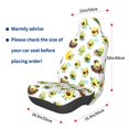 thumbnail image 3 of Wukai Funny Avocado In Mexican Clothes Full Set Car Seat Covers with Soft Padding Universal Auto Front Seats Protector and Cushion Mat, 3 of 5