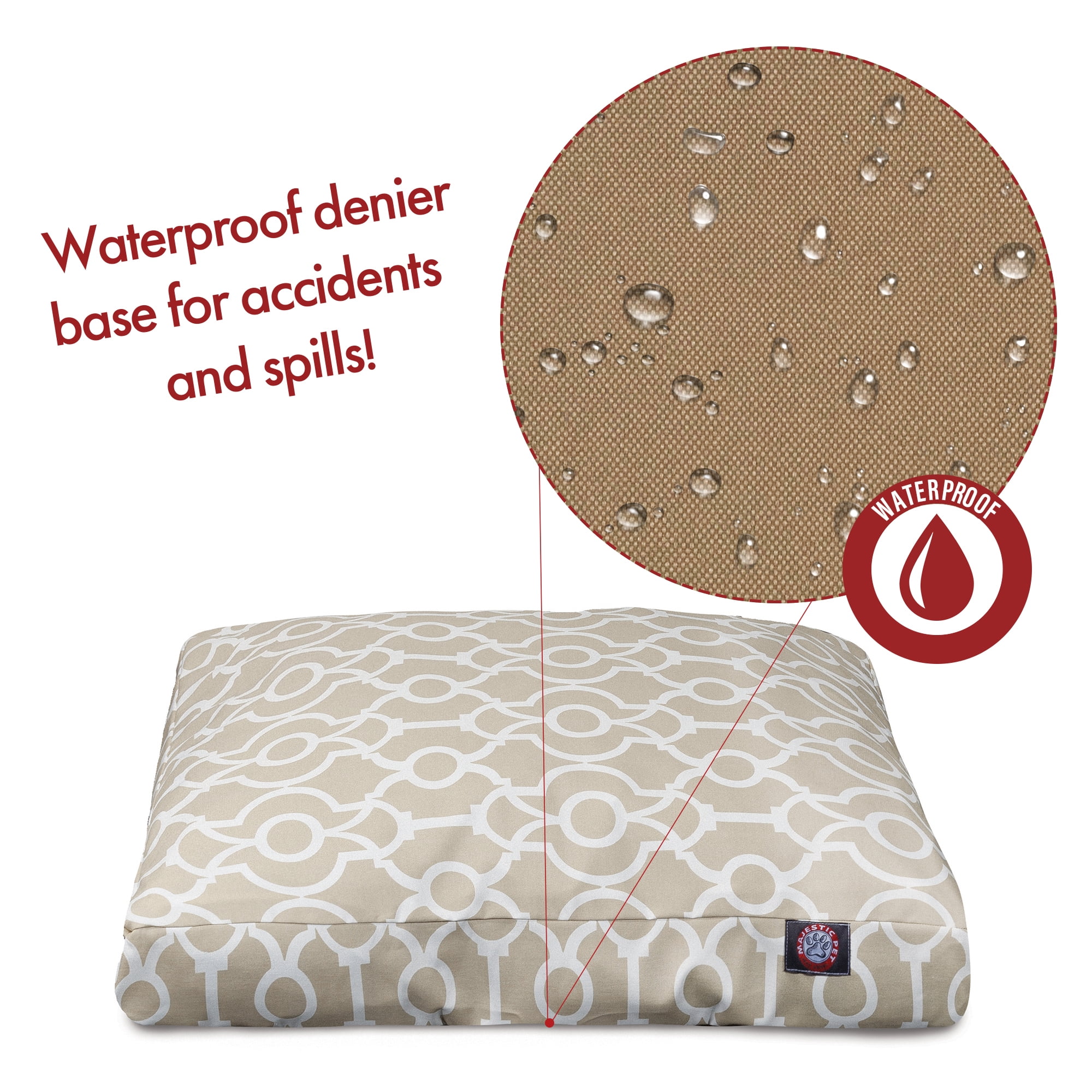 Majestic Pet | Athens Rectangle Pet Bed For Dogs, Removable Cover, Sand, Extra Large