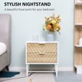 thumbnail image 4 of HOMCOM Nightstand with 2 Drawers and Steel Frame, Side Table, White, 4 of 10