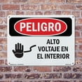 thumbnail image 5 of High Voltage Inside Spanish OSHA Danger Aluminum Sign 24 Inch x 18 Inch - 10 Pack, 5 of 8