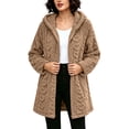 thumbnail image 3 of Womens Outwear Faux Coats Long Sleeve Fleece Jacket Casual Winter Velvet Lapel Warm Jacket Top, 3 of 10
