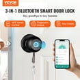 thumbnail image 2 of VEVOR Smart Door Knob, Fingerprint Smart Lock with APP Control, Biometric Door Lock Bluetooth Smart Lock, Easy Installation Door Lock, 2 of 9