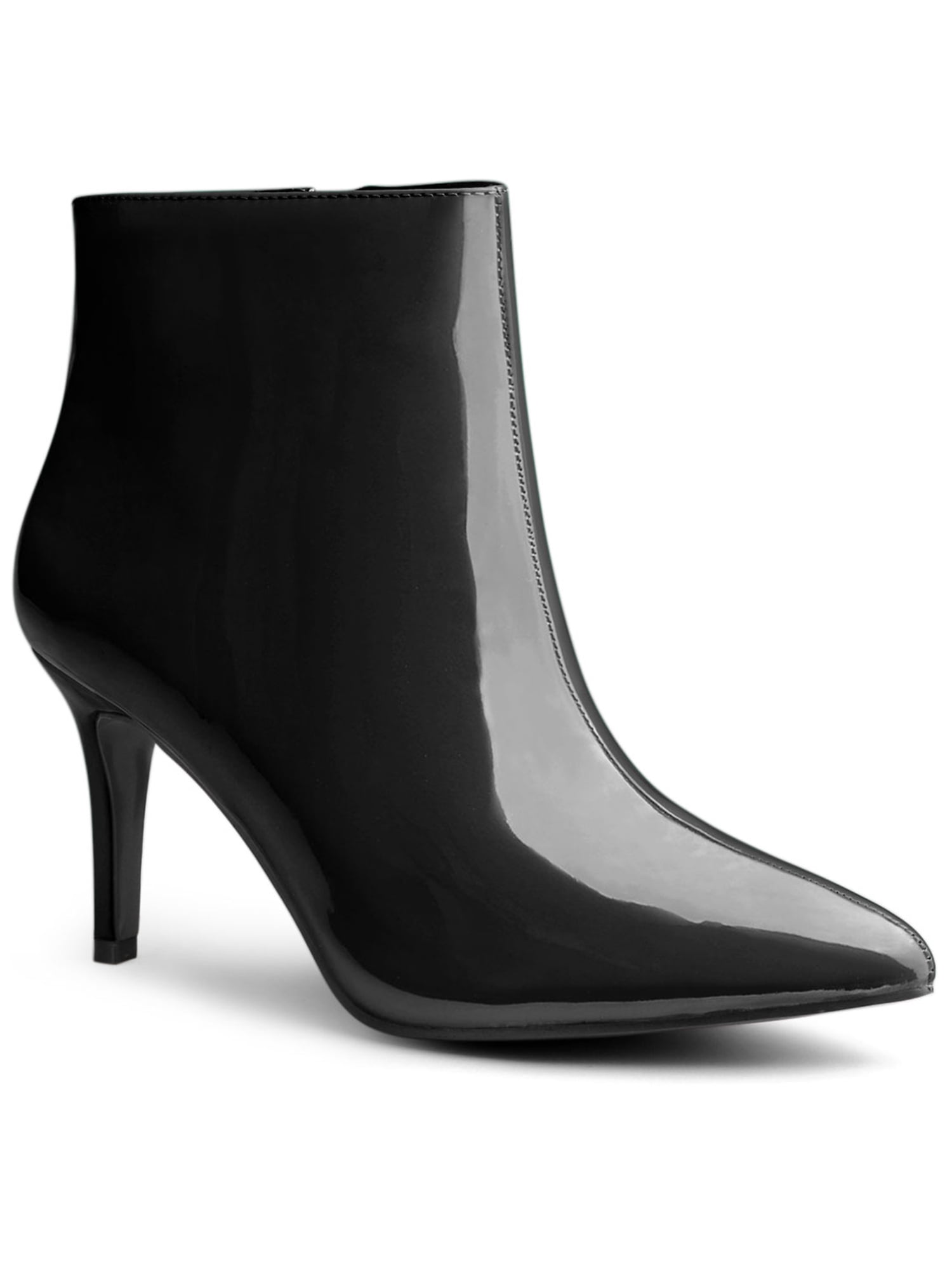 Allegra K Women's Pointed Toe Stiletto High Heels Ankle Boots Black 9.5 ...